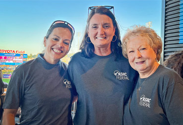 ASRC Federal Employees at Huntsville Trash Panda Employee Engagement Event