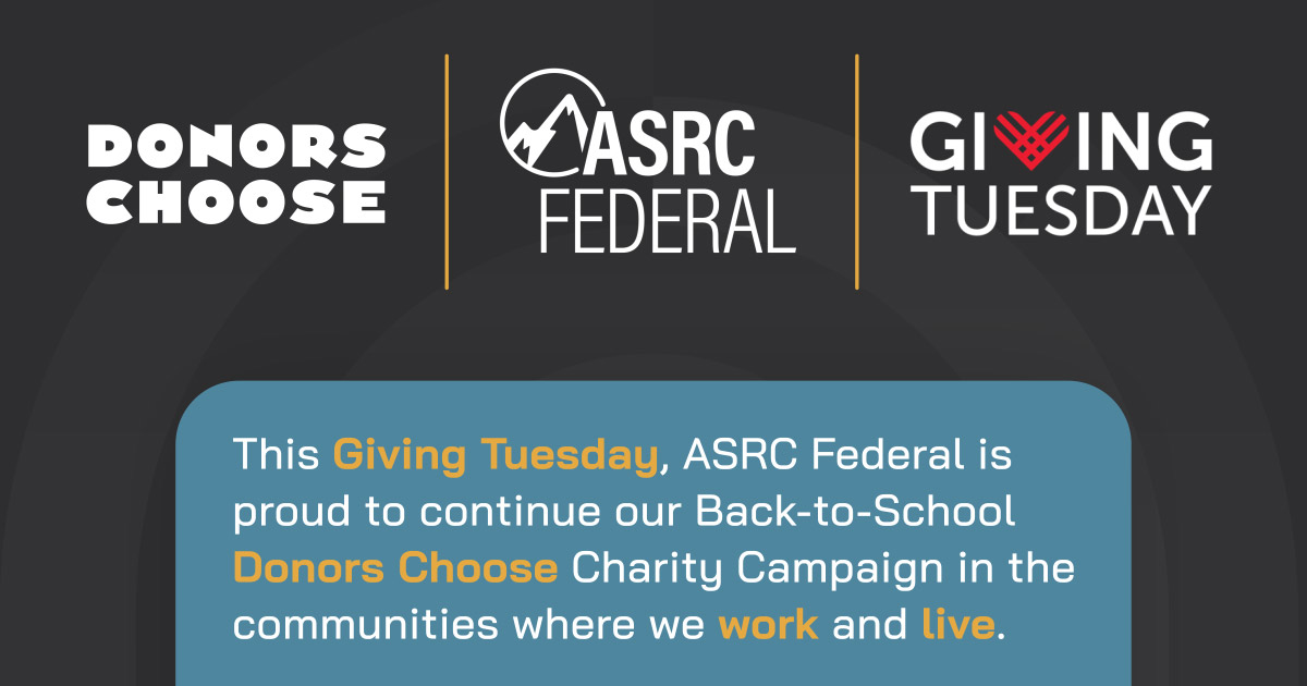 ASRC Federal support DonorsChoose for Giving Tuesday